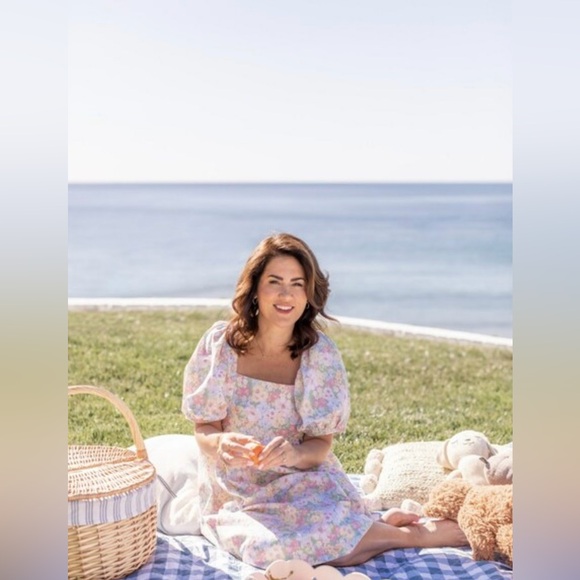 Jillian Harris x Joe Fresh Blushing Flower Back Tie Dress - Picture 3 of 9